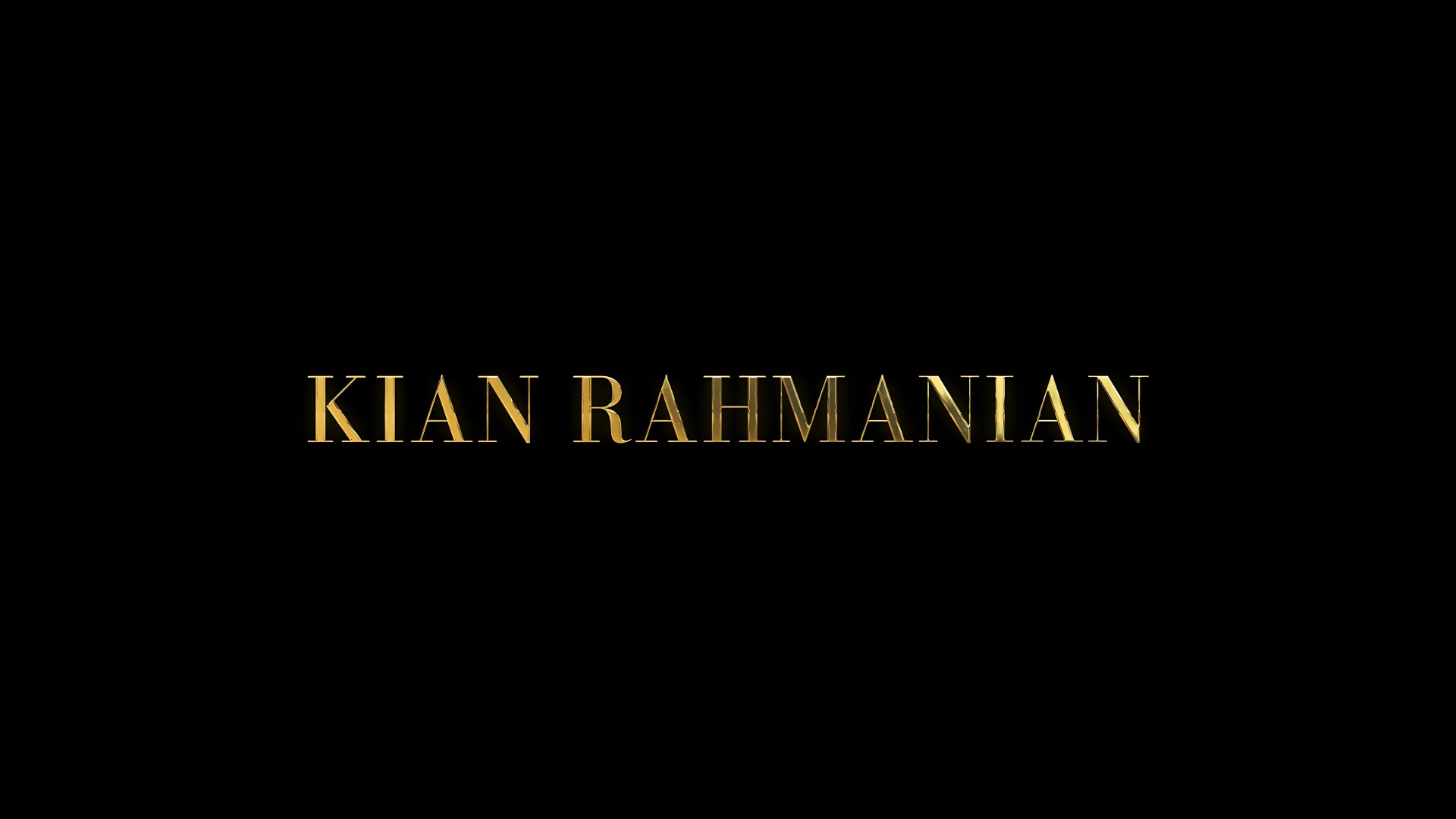 Kian Rahmanian gold chrome nameplate